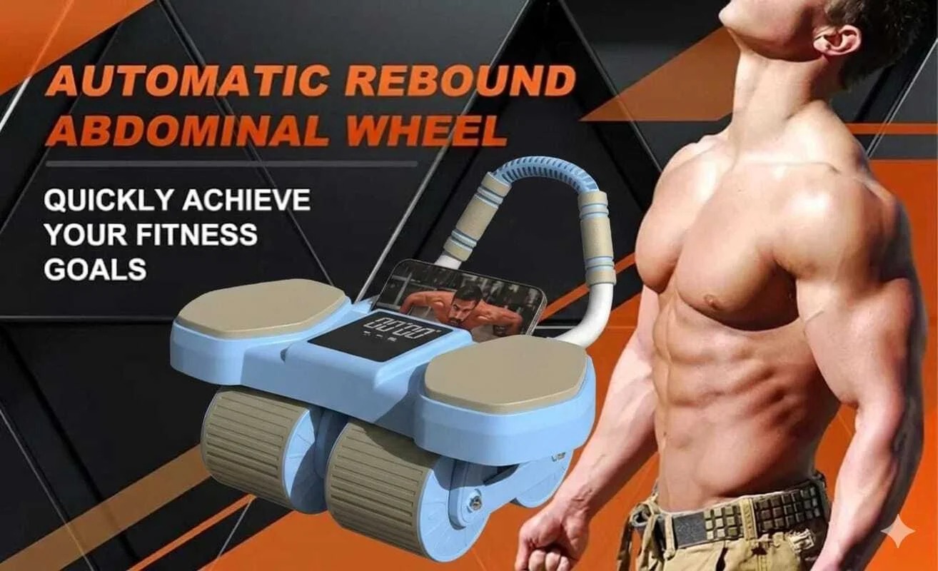 Automatic Abdominal Exercise Roller With Elbow Support